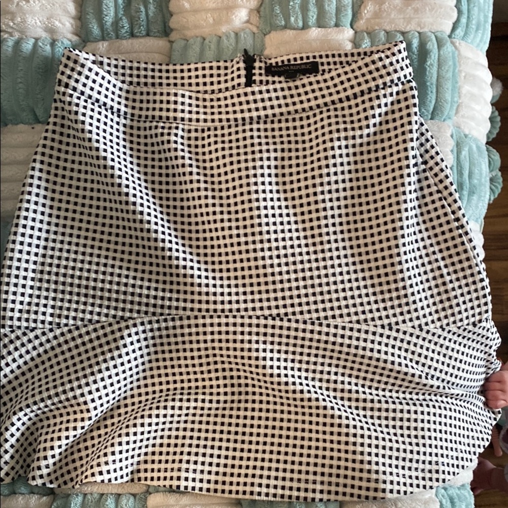 Black and White Checkered Skirt